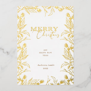 Merry Christmas gold calligraphy photo