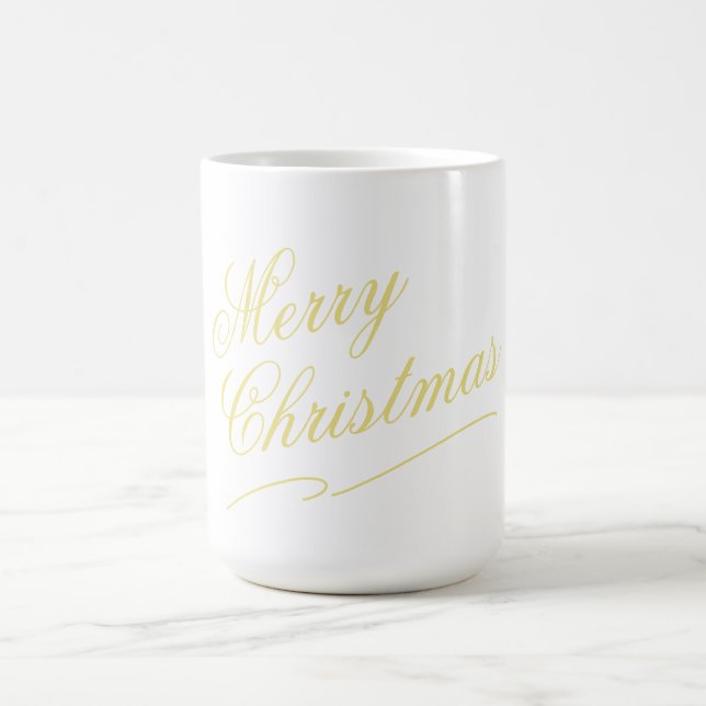 Merry Christmas Gold Coffee Mug (Center)