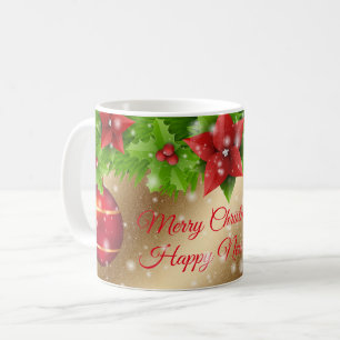 Merry Christmas Gold Coffee Mug