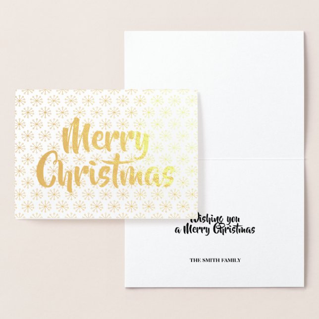 Merry Christmas Gold Foil Card (Display)
