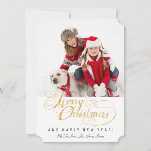 Merry Christmas (GOLD) Holiday Card
