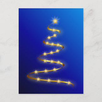 Merry Christmas (gold) Holiday Postcard