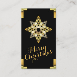 Merry Christmas Gold Stars Gift Tag