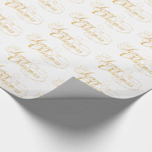 Merry Christmas (GOLD) Wrapping Paper