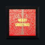 Merry Christmas Golden Red Snow Hearts Gift Box<br><div class="desc">"Elevate Your Holiday Cheer with Our Beautiful 'Merry Christmas Text Art' Design" Hey there, fellow Zazzle enthusiasts! Are you ready to infuse your holiday season with a touch of festive joy and artistic flair? Introducing our stunning "Beautiful Amazing Merry Christmas Text Art" design – a captivating celebration of the most...</div>