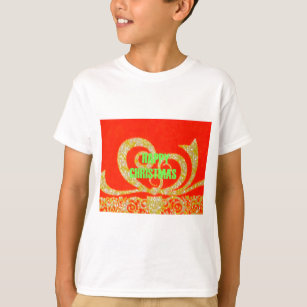 Merry Christmas Golden Red Snowflex.jpg T-Shirt