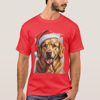 Merry Christmas Golden Retriever Dog lover girl T-Shirt