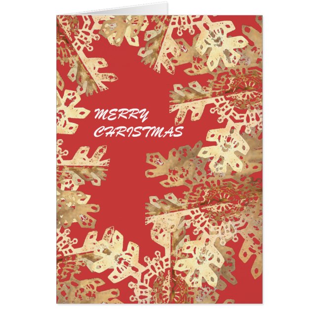Merry Christmas Golden Snowflake (Front)