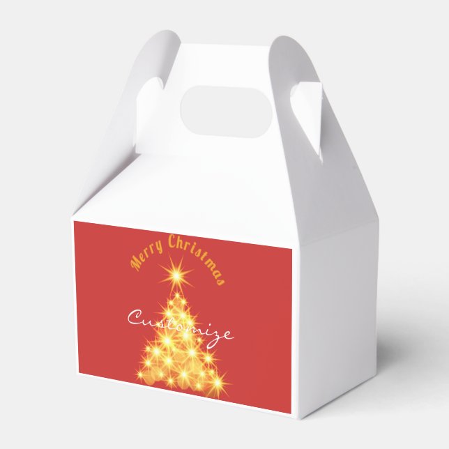 Merry Christmas Golden Tree Thunder_Cove Favour Box (Front Side)