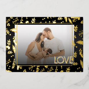 Merry Christmas Golden Wishes Family Foil Holiday