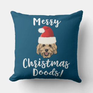 Merry Christmas Goldendoodle Funny Golden Doodle Cushion