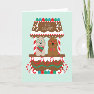 Merry Christmas Goldendoodles Holiday Stand Dogs