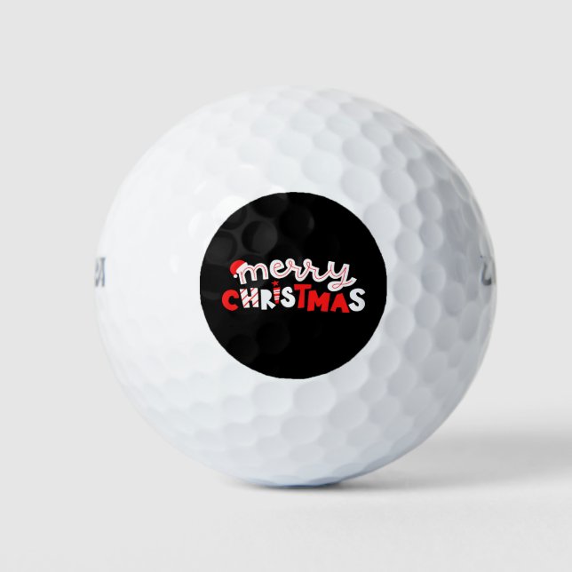 Merry Christmas Golf Balls (Front)