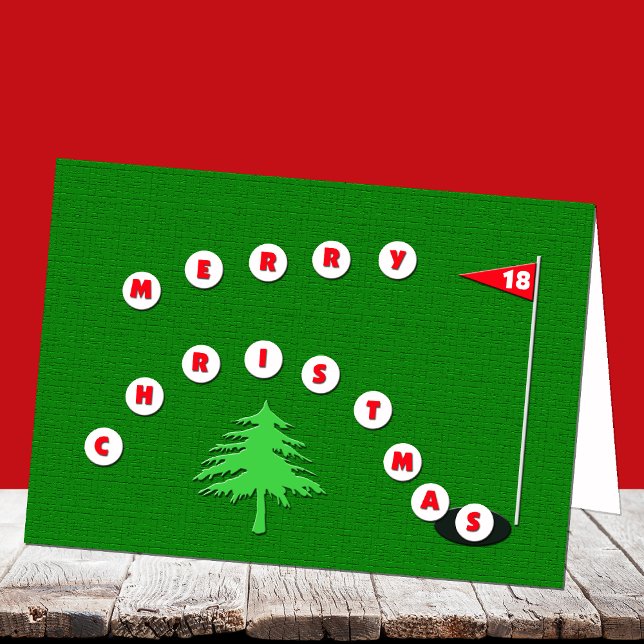 Merry Christmas Golf Christmas Card (Creator Uploaded)