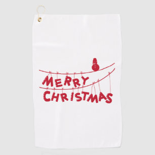 Merry Christmas Golf Towel