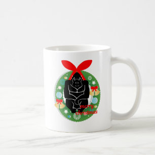 merry christmas gorilla coffee mug