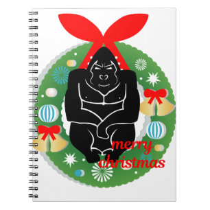 merry christmas gorilla notebook