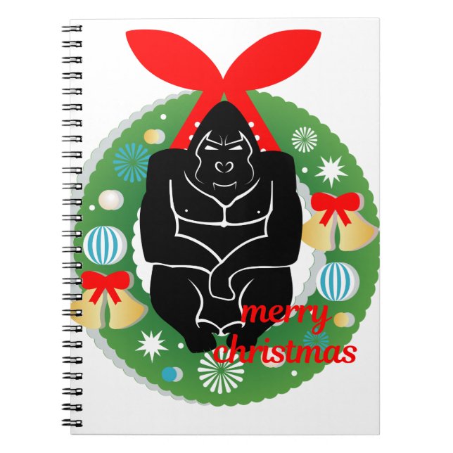 merry christmas gorilla notebook (Front)