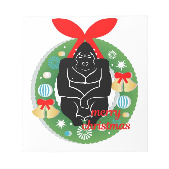 merry christmas gorilla notepad (Front)