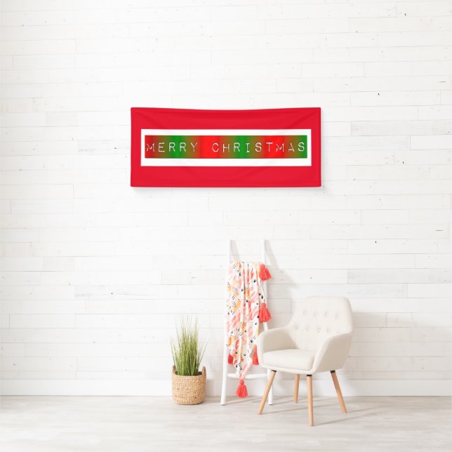 Merry Christmas Gradient Banner (Insitu)