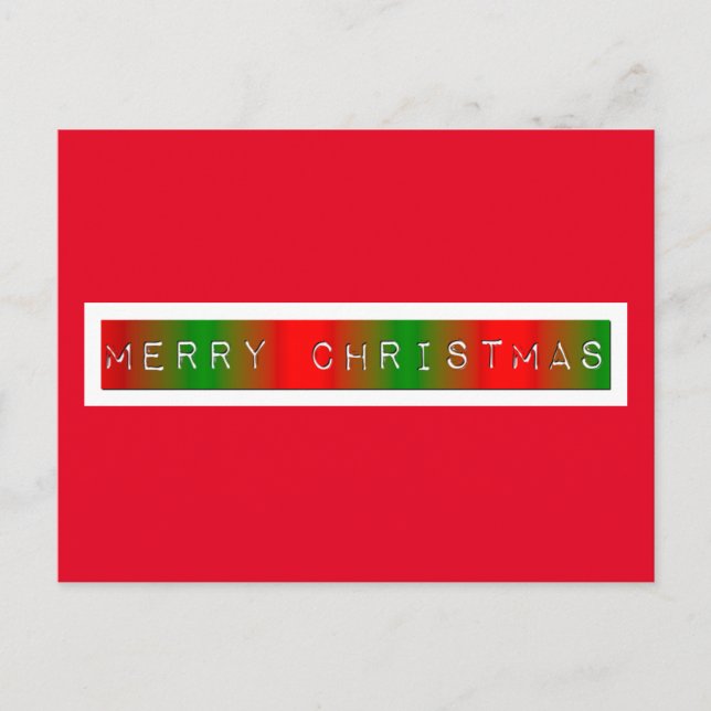 Merry Christmas Gradient Postcard (Front)