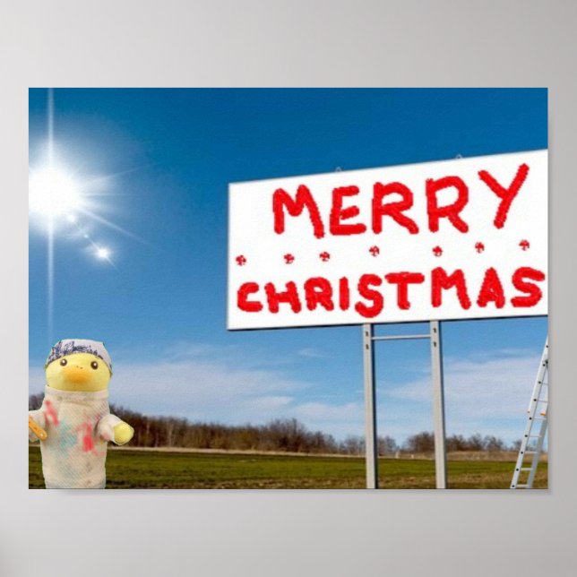 Merry Christmas Graffiti Poster (Front)