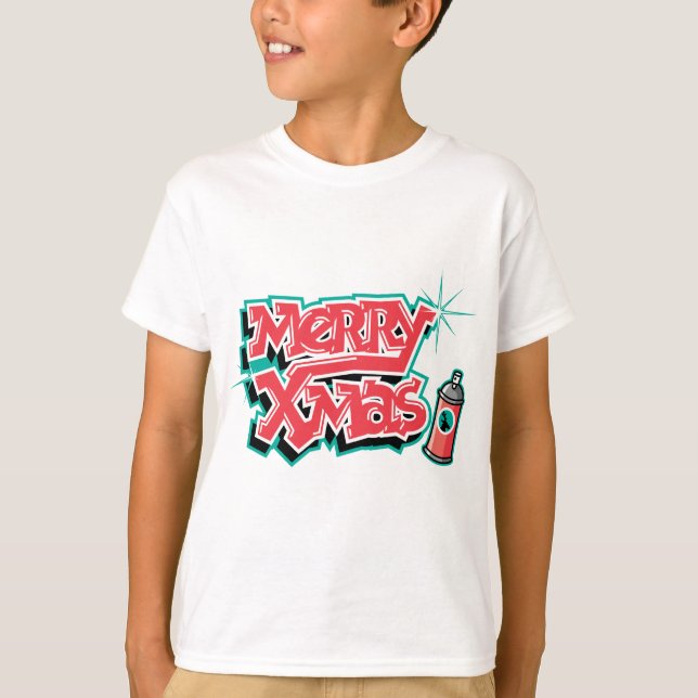 Merry Christmas Graffiti T-Shirt (Front)