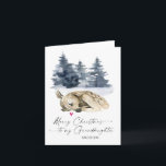 Merry Christmas Granddaughter from Grandparents Card<br><div class="desc">Share season’s greetings with your grandson by carrying on the Christmas card tradition! This simple yet elegant holiday card can be personalized with your name or a message from you on the front—the choice is yours!</div>