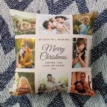 Merry Christmas Grandma Blush Pink Photo Collage Cushion<br><div class="desc">Merry Christmas - We love you, Grandma. Here is a modern trendy Instagram photo collage pillow, perfect for your favourite family pictures with a sweet custom message for your mother, grandma or any other loving family member or friend - personalise with your custom name. This is the chic blush pink...</div>