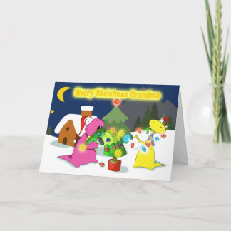 merry christmas grandma holiday card