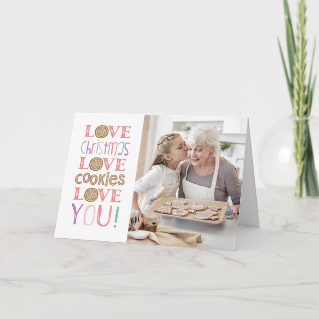 Merry Christmas Grandma Photo Card (Front)