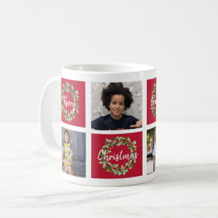 Merry Christmas Grandma Photo Collage Coffee Mug