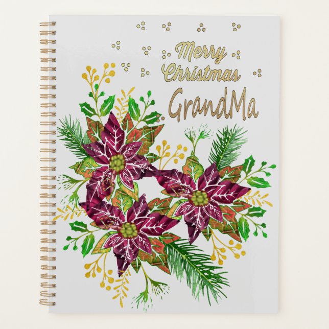 Merry Christmas Grandma Planner: Planner (Front)