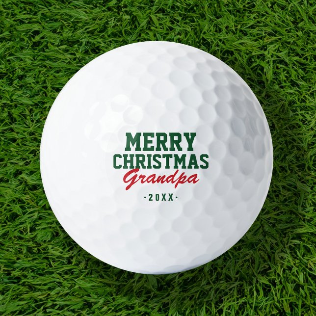 Merry Christmas Grandpa Golf Balls (Creator Uploaded)