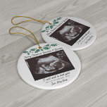 Merry Christmas Grandparents Ultrasound Pregnancy Ceramic Ornament<br><div class="desc">It's always a good time to share this exciting news with your nearest and dearest. Perfect Christmas gift idea for the grandma to be with ultrasound photo. Customise this unique announcement display, add your details and let everyone know about this special news. Great gift for new parents and baby showers....</div>