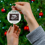 Merry Christmas Grandparents Ultrasound Pregnancy Ceramic Ornament<br><div class="desc">It's always a good time to share this exciting news with your nearest and dearest. Perfect Christmas gift idea for the grandma to be with ultrasound photo. Customise this unique announcement display, add your details and let everyone know about this special news. Great gift for new parents and baby showers....</div>
