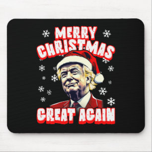Merry Christmas Great Again Xmas Trump Santa Trump Mouse Pad