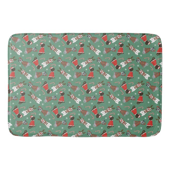Merry Christmas Great Dane Dogs Bath Mat (Front)