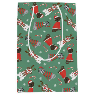 Merry Christmas Great Dane Dogs Medium Gift Bag
