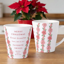 Merry Christmas Great Grandma Favourite Things Latte Mug