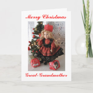 Merry Christmas Great Grandmother Holiday Card