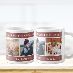 Merry Christmas Greatest Dad Custom Coffee Mug