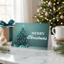 Merry Christmas Green Elegant Modern Holiday