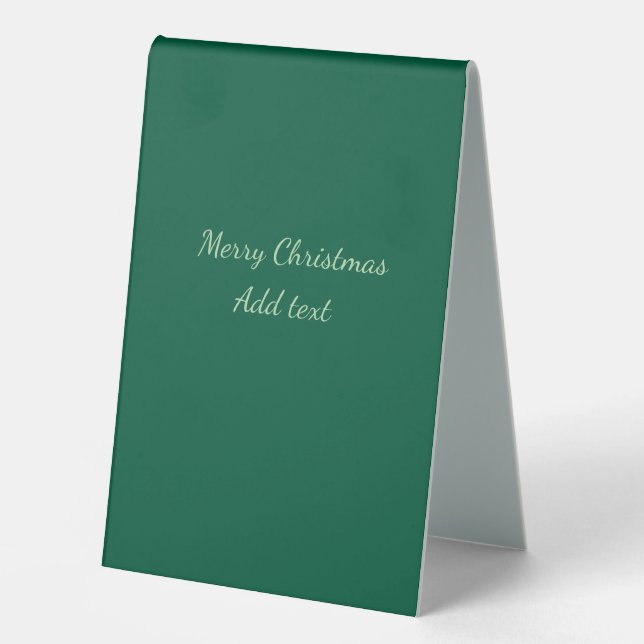 Merry Christmas green plain solo background holida (Front)