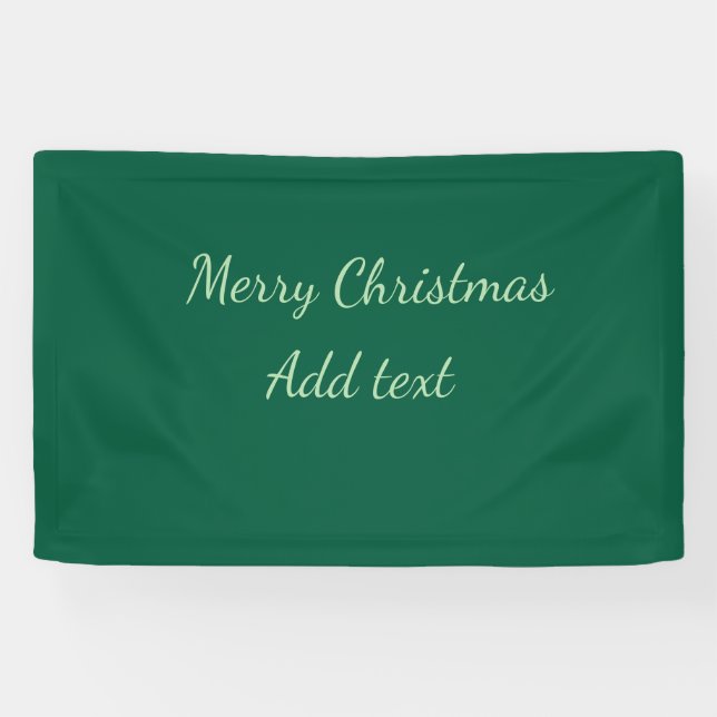 Merry Christmas green plain solo background holida Banner (Horizontal)