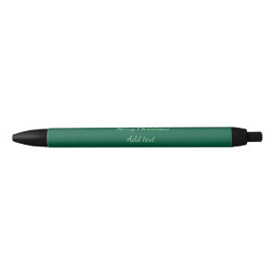 Merry Christmas green plain solo background holida Black Ink Pen