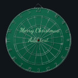 Merry Christmas green plain solo background holida Dartboard<br><div class="desc">Design</div>