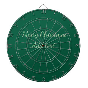 Merry Christmas green plain solo background holida Dartboard