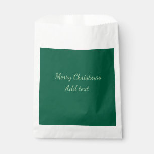 Merry Christmas green plain solo background holida Favour Bag