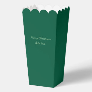 Merry Christmas green plain solo background holida Favour Box